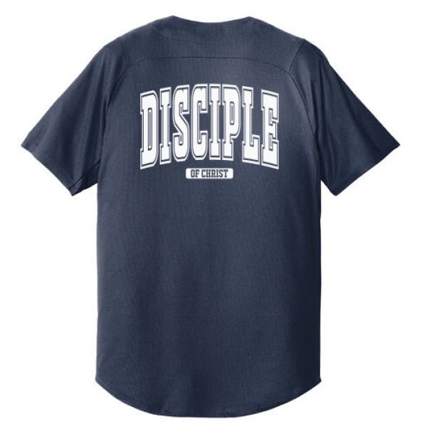 Disciple Men's Christian Full - button Jersey - ClaimedbyGodDesigns