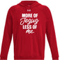 More Of Him Less Of Me Men's Christian Pullover Fleece Hooded Sweatshirt - ClaimedbyGodDesigns