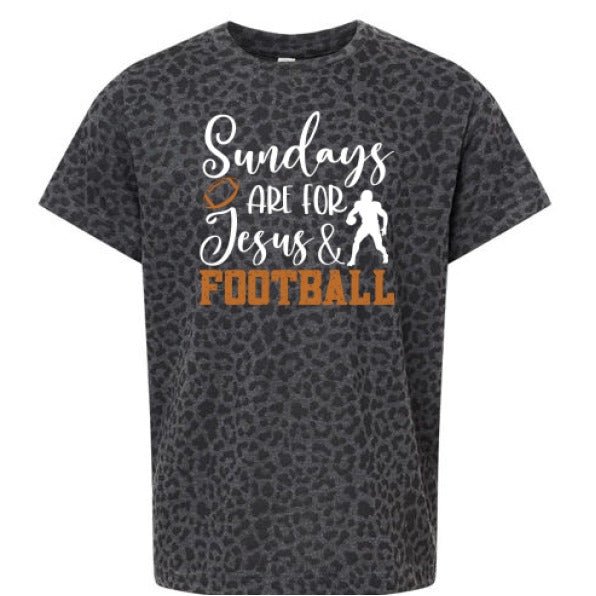 Sundays Are For Him and Football Youth Christian Jersey T-shirt - ClaimedbyGodDesigns