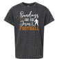 Sundays Are For Him and Football Youth Christian Jersey T-shirt - ClaimedbyGodDesigns