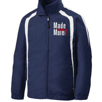 Made For More Youth Christian Colorblock Raglan Jacket - ClaimedbyGodDesigns