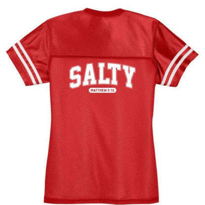 Salty Women's Christian Jersey - ClaimedbyGodDesigns