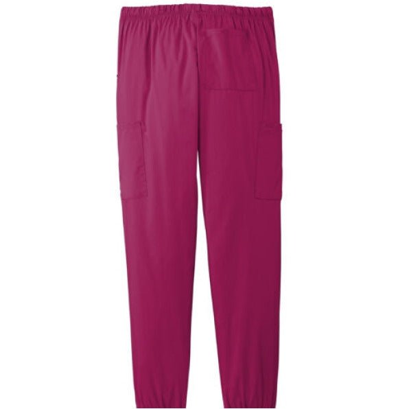 He Did It Women’s Christian Premiere Flex Jogger Scrub Pant – Comfortable, Functional, and Stylish Workwear - ClaimedbyGodDesigns