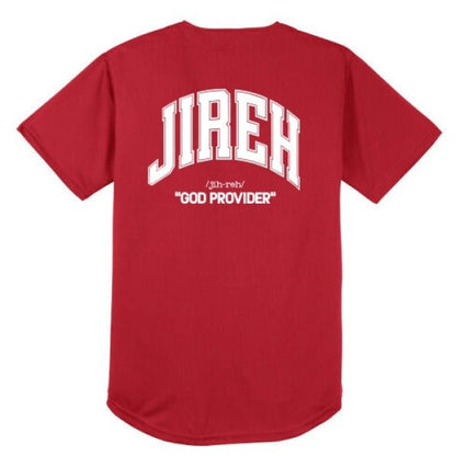 Jireh Men’s Christian Full Button Jersey - ClaimedbyGodDesigns