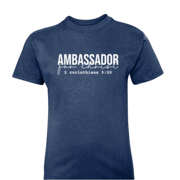 Ambassador For Him Youth Christian T-shirt - ClaimedbyGodDesigns