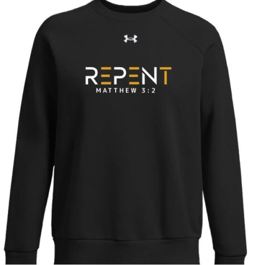 Repent Women's Christian Pullover Fleece Sweatshirt - ClaimedbyGodDesigns