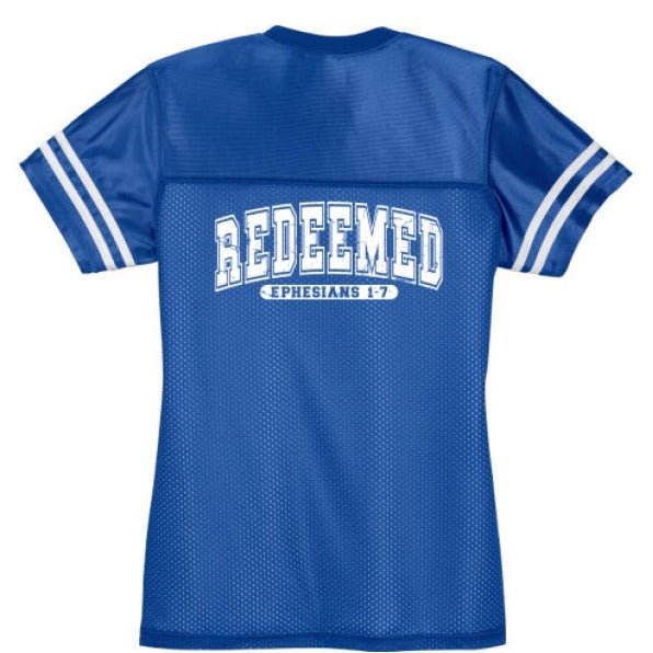 Redeemed Women's Christian Jersey - ClaimedbyGodDesigns