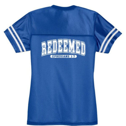 Redeemed Women's Christian Jersey - ClaimedbyGodDesigns