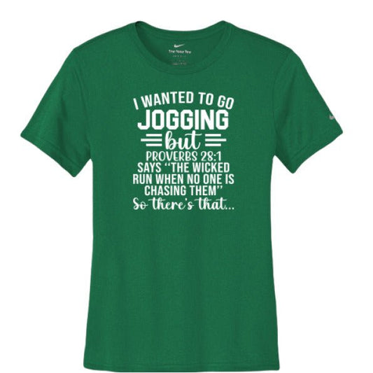 I Wanted To Go Jogging Funny Women’s Christian T-shirt - ClaimedbyGodDesigns