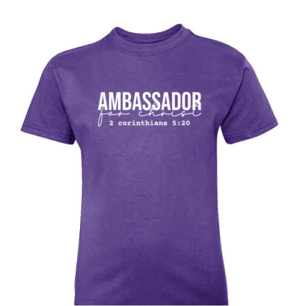 Ambassador For Him Youth Christian T-shirt - ClaimedbyGodDesigns