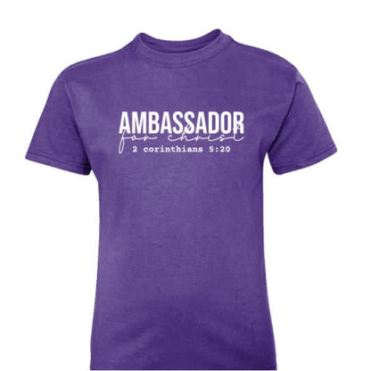 Ambassador For Him Youth Christian T-shirt - ClaimedbyGodDesigns