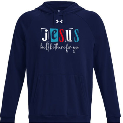 He'll Be There For You Men's Christian Fleece Hooded Sweatshirt - ClaimedbyGodDesigns
