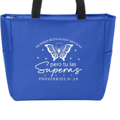 Mujeres Buenas Hay Muchas, Pero Tú Las Superas Spanish Christian Tote Bag - ClaimedbyGodDesigns