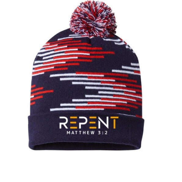 REPENT Adult Christian Beanie - ClaimedbyGodDesigns