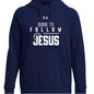Born To Follow Him Women's Christian Pullover Fleece Hooded Sweatshirt - ClaimedbyGodDesigns