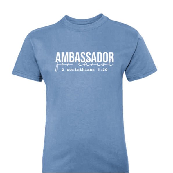 Ambassador For Him Youth Christian T-shirt - ClaimedbyGodDesigns