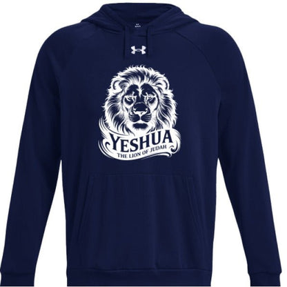 Yeshua Lion Of Judah Men's Christian Pullover Fleece Hooded Sweatshirt - ClaimedbyGodDesigns