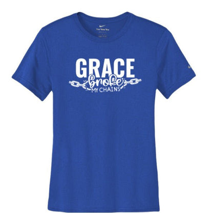 Grace Broke My Chains Women's Christian T-shirt - ClaimedbyGodDesigns