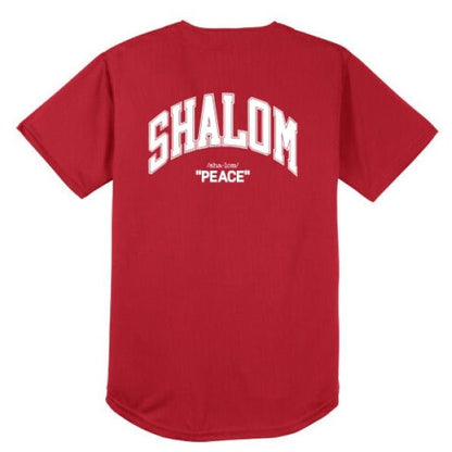 Shalom Men's Christian Full Button Jersey - ClaimedbyGodDesigns