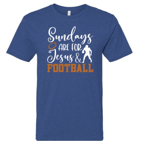 Sundays Are For Him and Football Youth Christian Jersey T-shirt - ClaimedbyGodDesigns