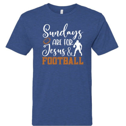 Sundays Are For Him and Football Youth Christian Jersey T-shirt - ClaimedbyGodDesigns