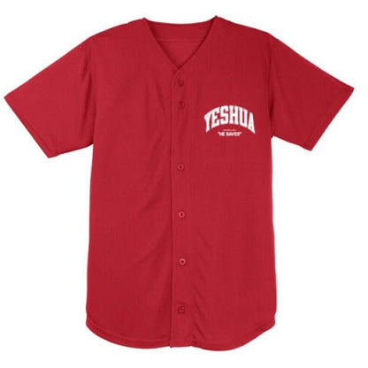 Yeshua Men's Christian Full Button Jersey - ClaimedbyGodDesigns