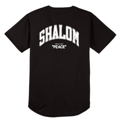 Shalom Men's Christian Full Button Jersey - ClaimedbyGodDesigns