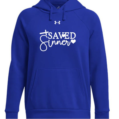 Saved Sinner Women's Christian Pullover Hooded Sweatshirt - ClaimedbyGodDesigns