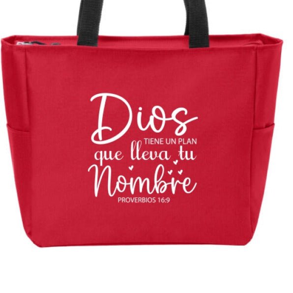 Dios Tiene Un Plan Que Lleva Tu Nombre Spanish Christian Tote Bag - ClaimedbyGodDesigns