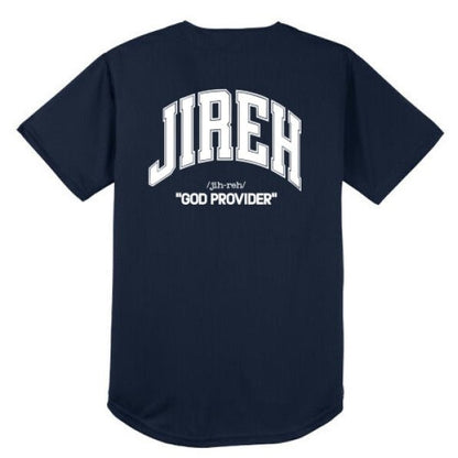 Jireh Men’s Christian Full Button Jersey - ClaimedbyGodDesigns