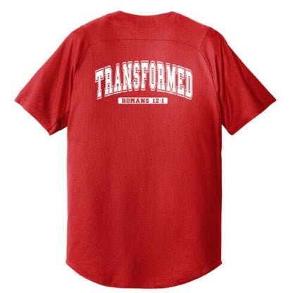 Transformed Men's Christian Full - Button Jersey - ClaimedbyGodDesigns