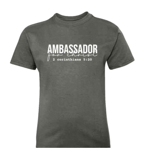 Ambassador For Him Youth Christian T-shirt - ClaimedbyGodDesigns