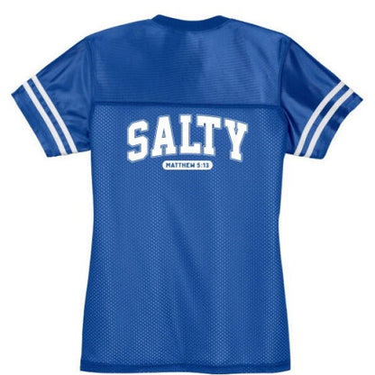 Salty Women's Christian Jersey - ClaimedbyGodDesigns