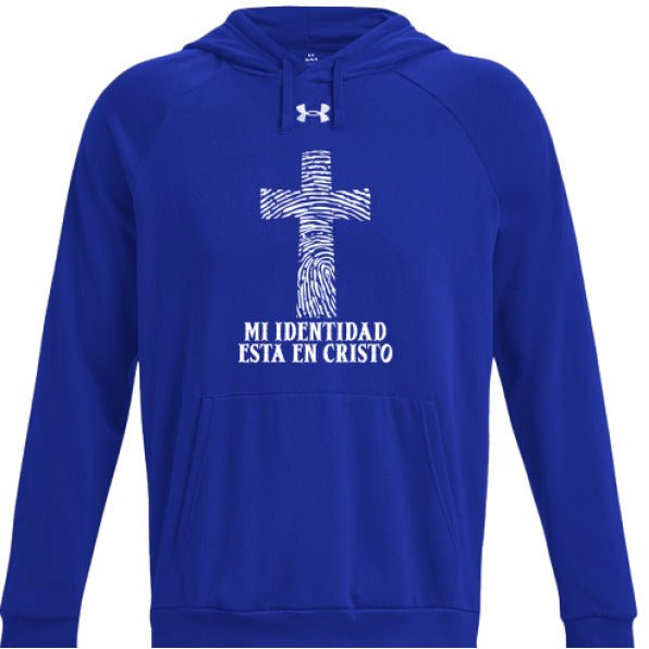 Mi Identidad Esta En Cristo Men's Spanish Christian Pullover Fleece Hooded Sweatshirt - ClaimedbyGodDesigns