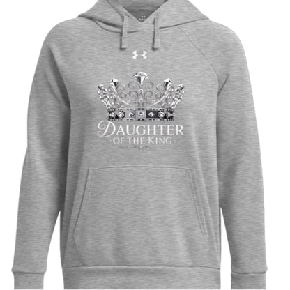 Daughter Of The King Women's Christian Pullover Fleece Hooded Sweatshirt - ClaimedbyGodDesigns