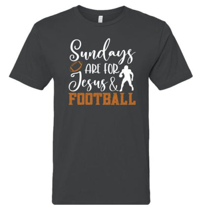 Sundays Are For Him and Football Youth Christian Jersey T-shirt - ClaimedbyGodDesigns