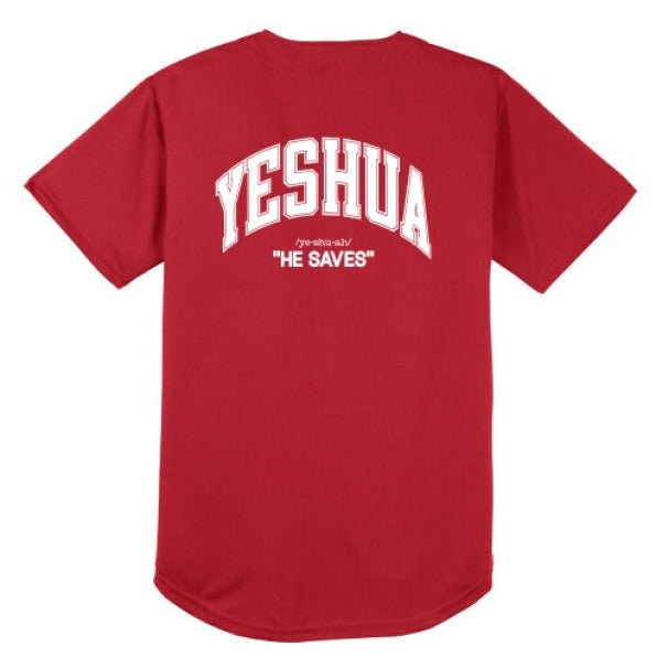 Yeshua Men's Christian Full Button Jersey - ClaimedbyGodDesigns