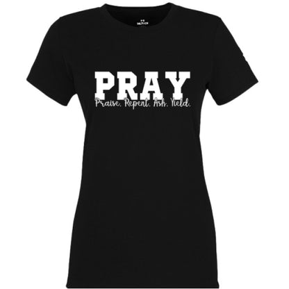 PRAY Women's Christian T-shirt - ClaimedbyGodDesigns