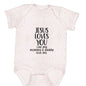 He Loves You Like My Mommy and Daddy Baby Christian Jumpsuit - ClaimedbyGodDesigns