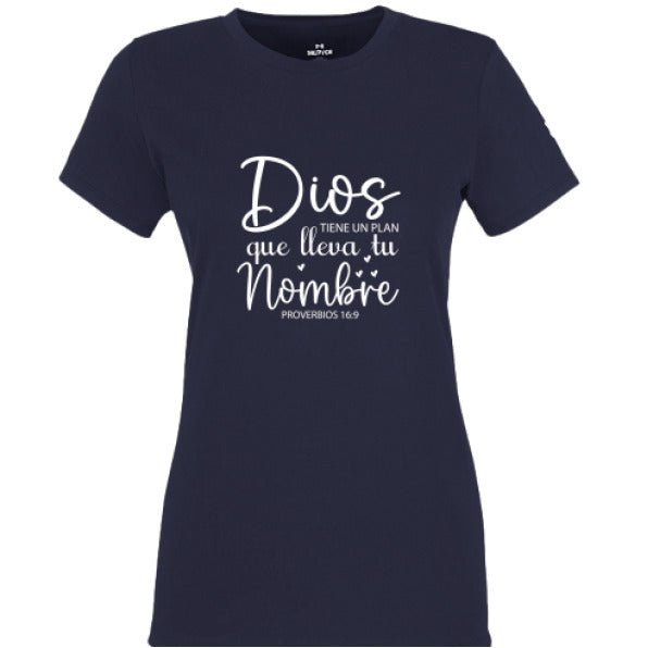 Dios Tiene Un Plan Que Lleva Tu Nombre - Women's Christian Faith Spanish T-Shirt Inspirational Bible Verse Tee - ClaimedbyGodDesigns
