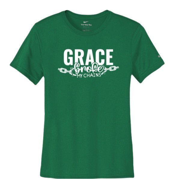 Grace Broke My Chains Women's Christian T-shirt - ClaimedbyGodDesigns
