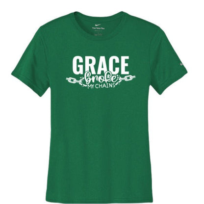 Grace Broke My Chains Women's Christian T-shirt - ClaimedbyGodDesigns