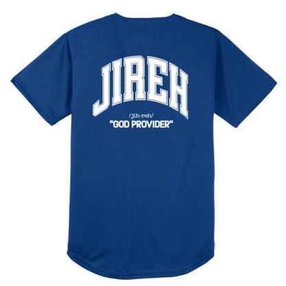 Jireh Men’s Christian Full Button Jersey - ClaimedbyGodDesigns