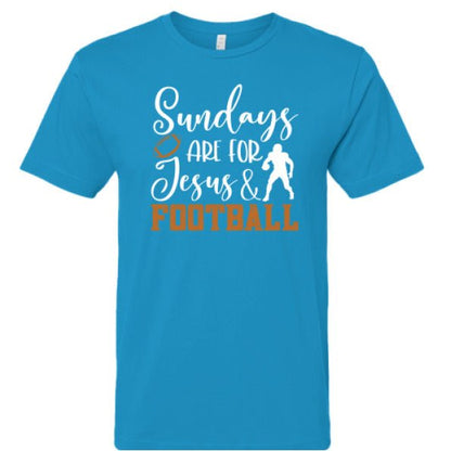Sundays Are For Him and Football Youth Christian Jersey T-shirt - ClaimedbyGodDesigns