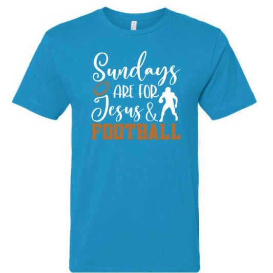 Sundays Are For Him and Football Youth Christian Jersey T-shirt - ClaimedbyGodDesigns