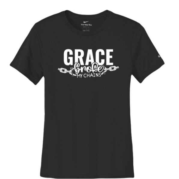 Grace Broke My Chains Women's Christian T-shirt - ClaimedbyGodDesigns