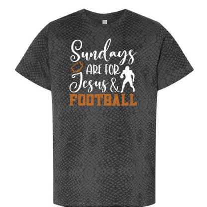 Sundays Are For Him and Football Youth Christian Jersey T-shirt - ClaimedbyGodDesigns