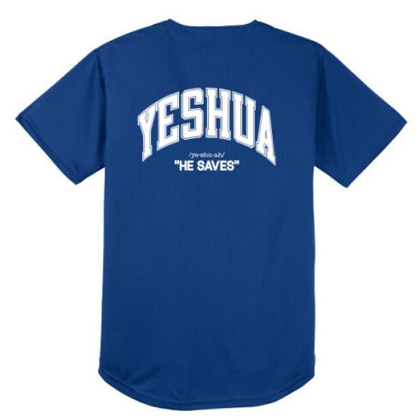 Yeshua Men's Christian Full Button Jersey - ClaimedbyGodDesigns