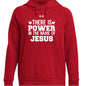 There Is Power In His Name Women's Christian Pullover Fleece Hooded Sweatshirt - ClaimedbyGodDesigns