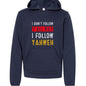 I Dont Follow Y'all Way Funny Christian Youth Fleece Pullover Hooded Sweatshirt - ClaimedbyGodDesigns